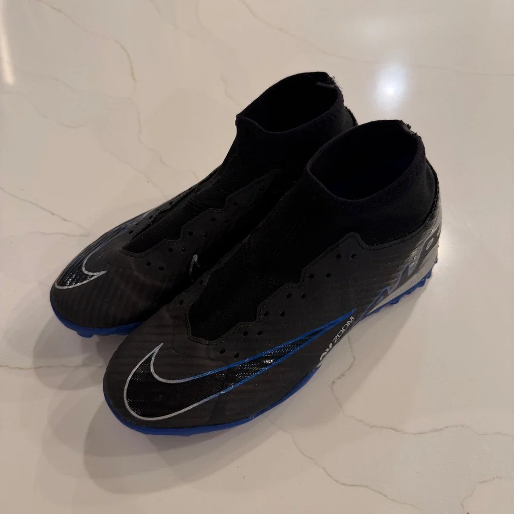 Nike Zoom‎ Mercurial Superfly 9 Academy TF Black Blue DJ5629-040 Mens 6